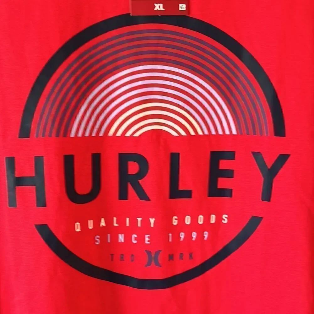 NEW Hurley Mens Red Tee - Picture 3 of 5